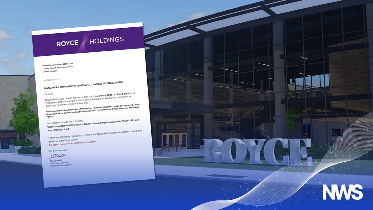 Royce Holdings New Employee Policy