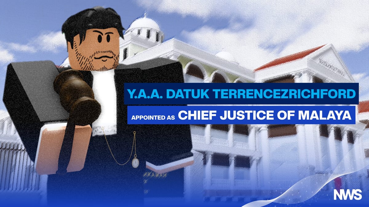 Y.A.A. Datuk TerrenceZRichford Appointed As Chief Justice Of Malaya