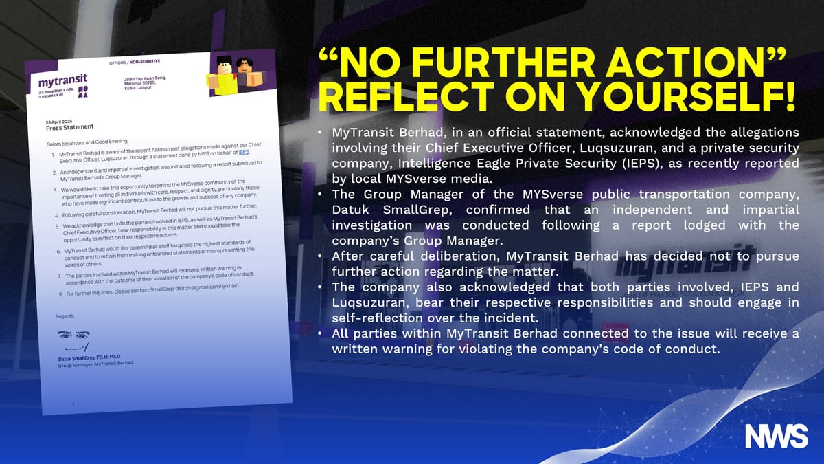 MyTransit Berhad Issues Written Warning to CEO After Internal Probe