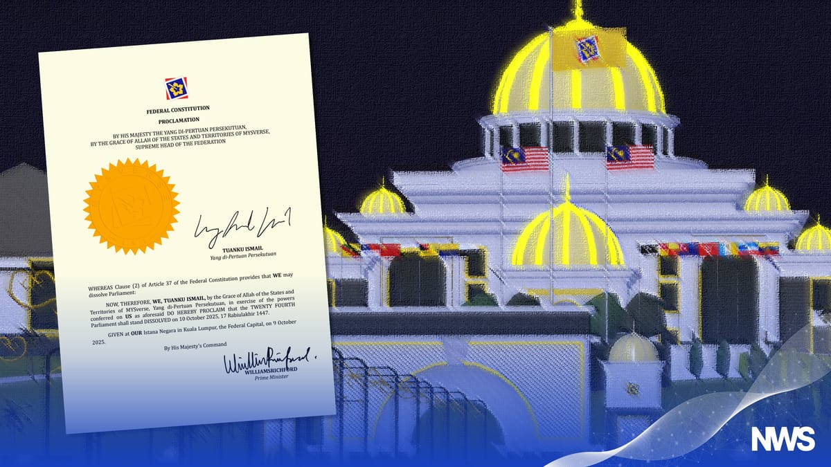 Tuanku HeinrichVoltz Dissolves 24th MYSverse Parliament for Upcoming General Election
