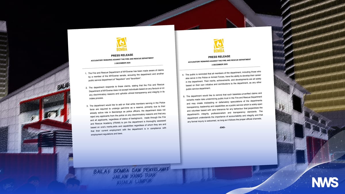 MYSverse Fire Dept Denies Nepotism Allegations, Reaffirms Merit-Based Hiring