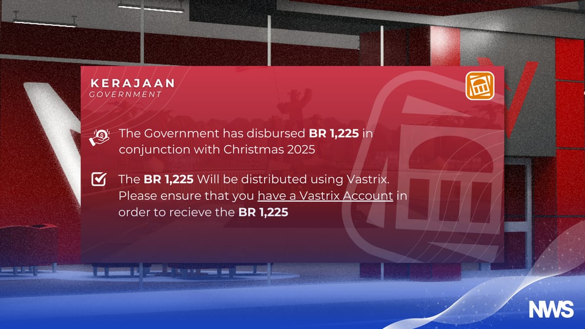 Government Distributes BR1,225 Christmas Aid to MYSverse Citizens