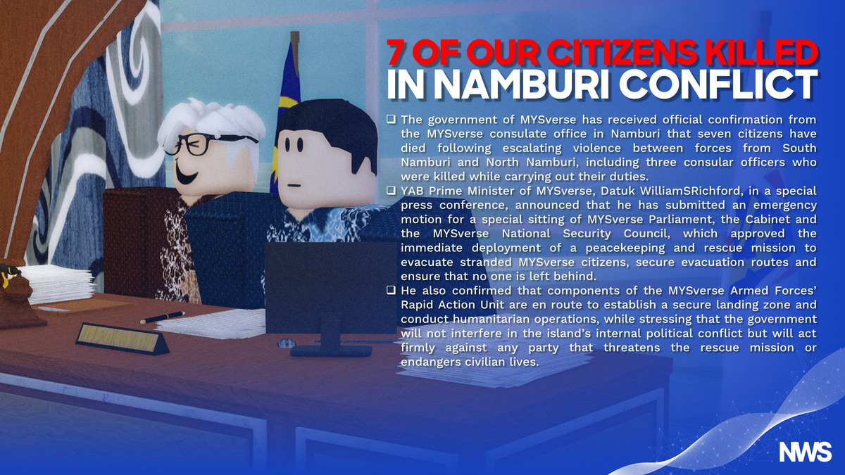 PM Confirms Seven MYSverse Citizens Killed in Namburi, Launches ‘Task Force Faithful’ Mission