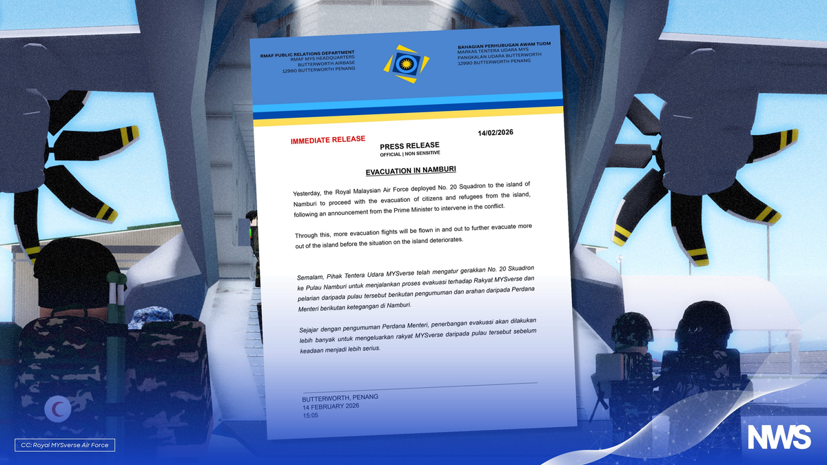 MYSverse Air Force Deploys No. 20 Squadron to Evacuate Citizens from Namburi
