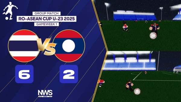 Ro-Thailand Outclasses Ro-Laos 6-2 in Ro-ASEAN U-23 Cup Debut