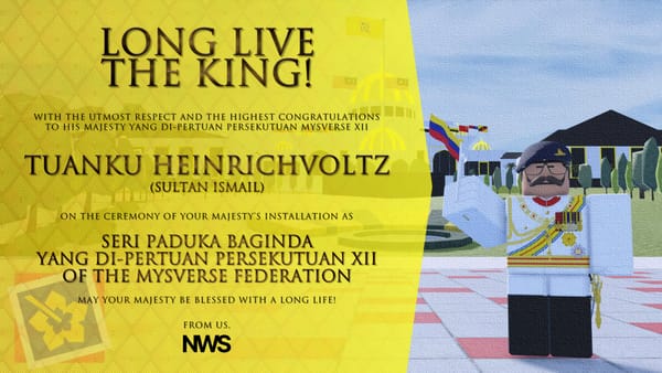 Tuanku HeinrichVoltz Installed as 12th Yang di-Pertuan Persekutuan of MYSverse