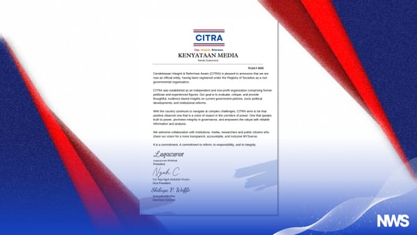 CITRA Officially Registered as NGO in MYSverse