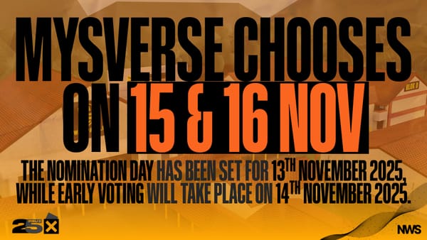 Writ Issued for 25th MYSverse General Election