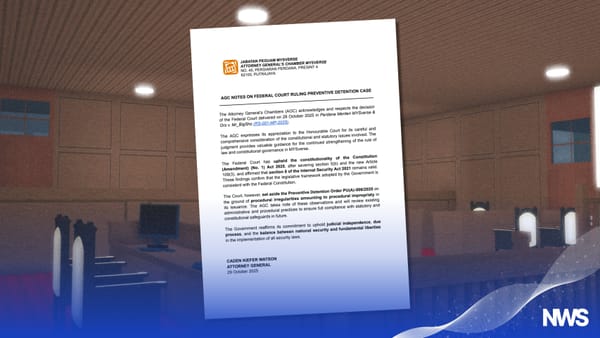 Attorney General’s Chambers Respects Federal Court Ruling and Reaffirms Commitment to Rule of Law