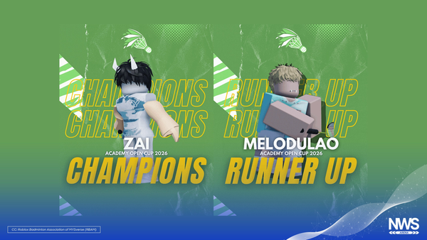 Zai Wins Roblox MYSverse Academy Open Cup 2026 in Badminton