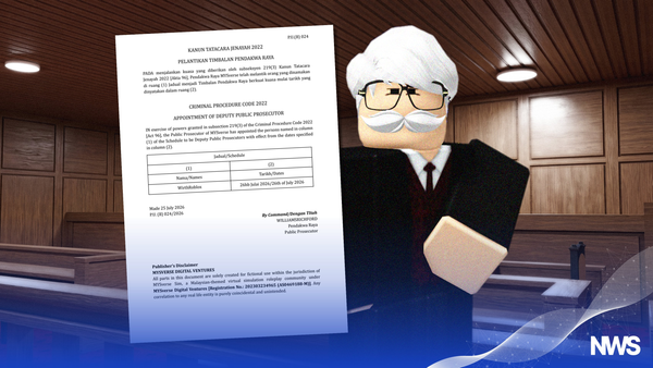 WirthRoblox Appointed Deputy Public Prosecutor of MYSverse